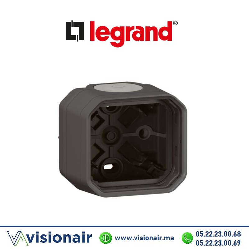 [LEG069601L] Support apparent 1 poste Legrand Plexo anthracite 069601L