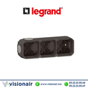 [LEG069603L] Support apparent 3 postes Legrand Plexo anthracite 069603L