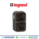 Support apparent 2 postes Legrand Plexo anthracite 069602L Casablanca Maroc
