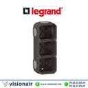 Support apparent 3 postes Legrand Plexo anthracite 069603L Casablanca Maroc