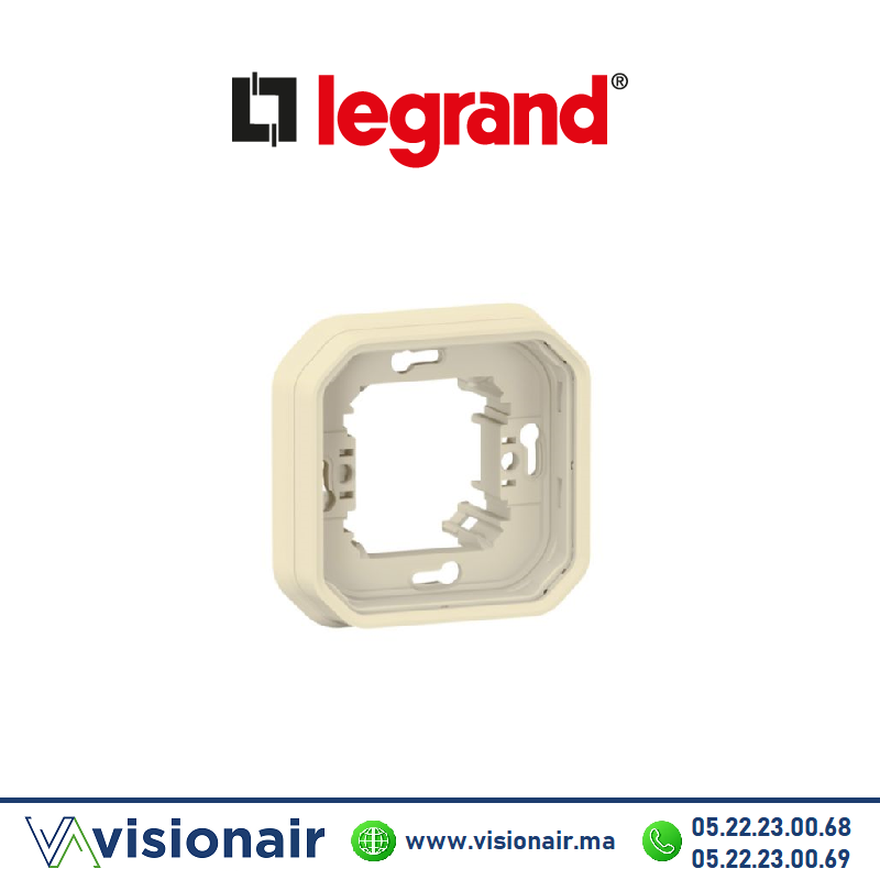 [LEG069890L] Support encastré 1 poste Legrand Plexo sable 069890L