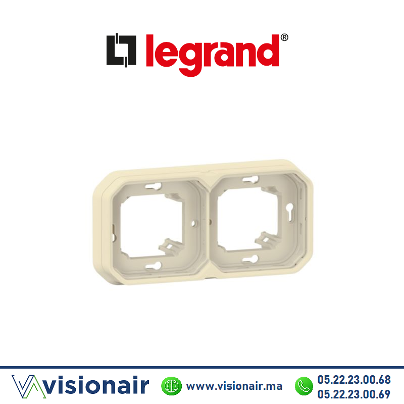 [LEG069853L] Support encastré 2 postes Legrand Plexo sable 069853L