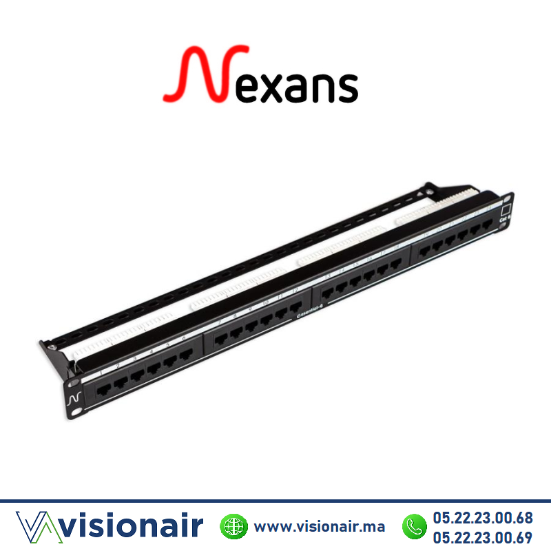 [NEXN500.206] Panneau de brassage NEXANS 24 ports CAT6 UTP 1U N500.206
