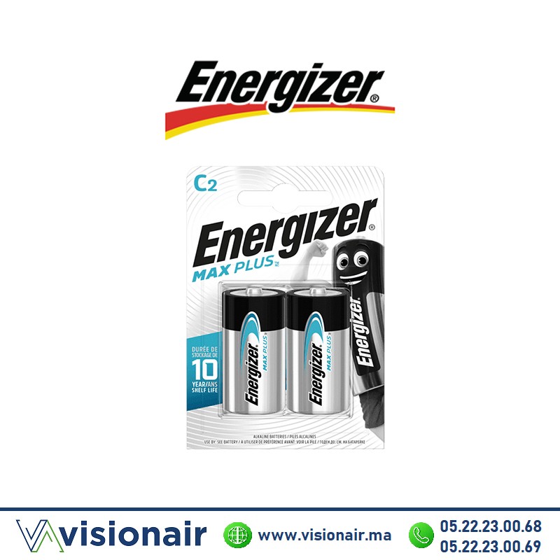 [EALKALINECP2LR14] Pile Energizer MAX Plus 2 PILES C2 LR14 alcaline