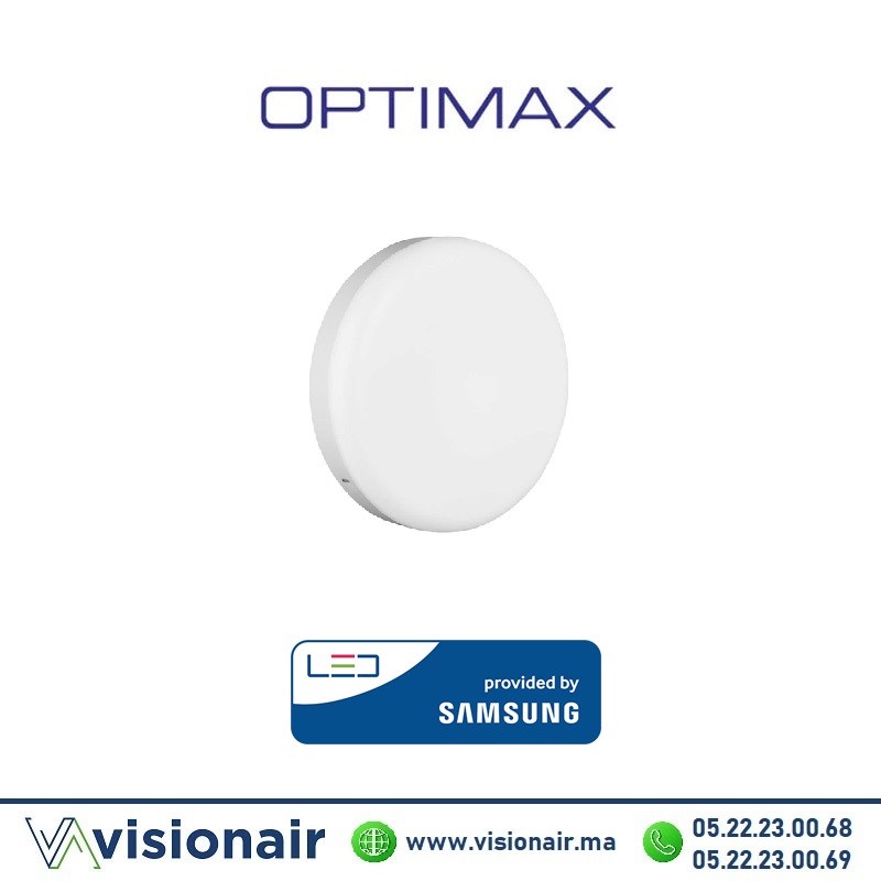 [OPTPLRATR18B] Panel LED OPTIMAX Rond apparent SC 18W 6400°K (Samsung)