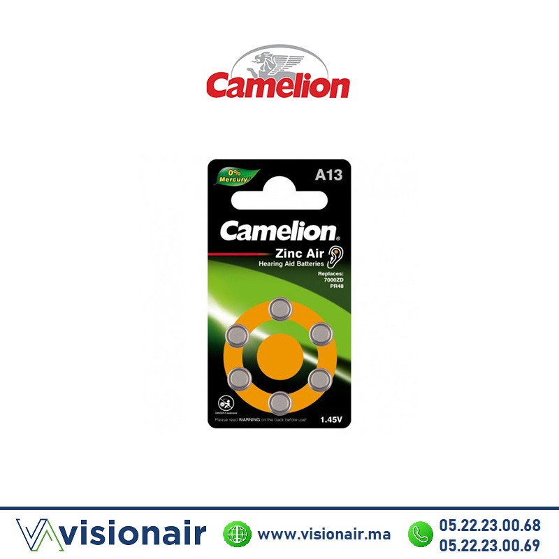 [CAMELIONAIR-A13] Pile auditive Camelion ZincAir A13