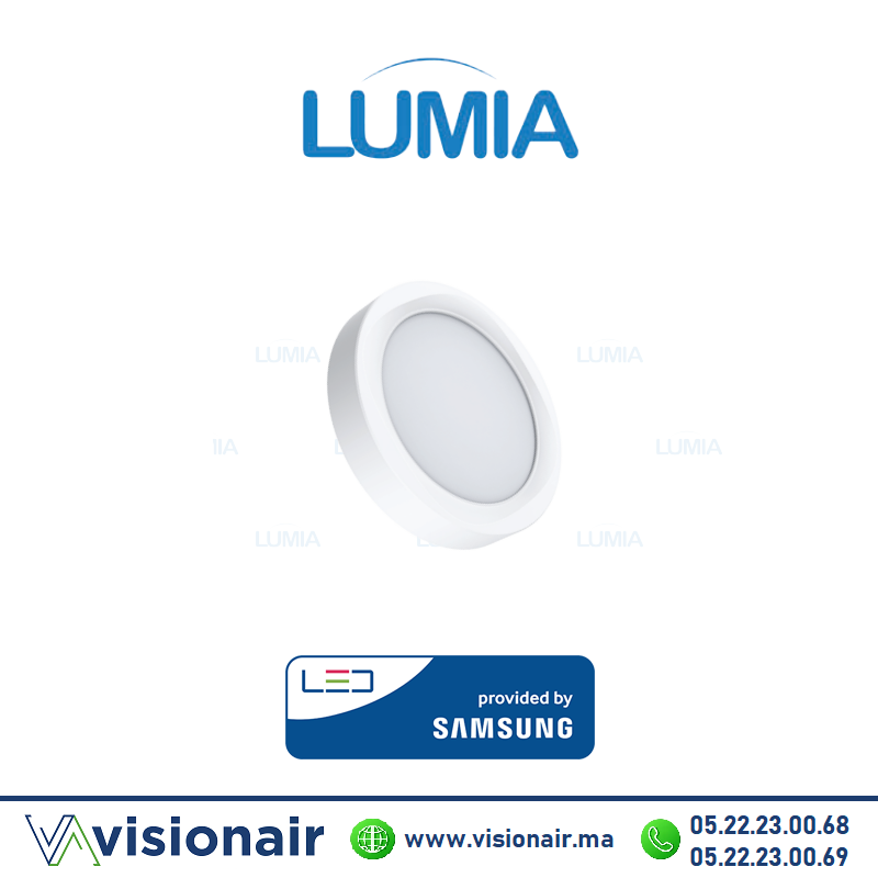 [LUMPLRS20AB] Panel LED LUMIA Rond apparent 20W 6400°K (Samsung)