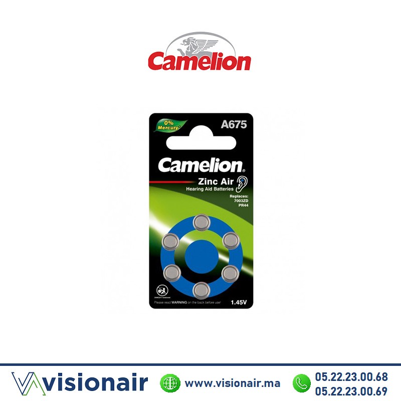 [CAMELIONAIR-A675] Pile auditive Camelion ZincAir A675