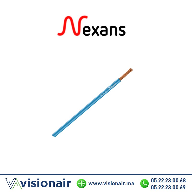 [NEXH07VK10B] Fil Souple NEXANS 10mm² Blue U500V (H07VK-U/S)