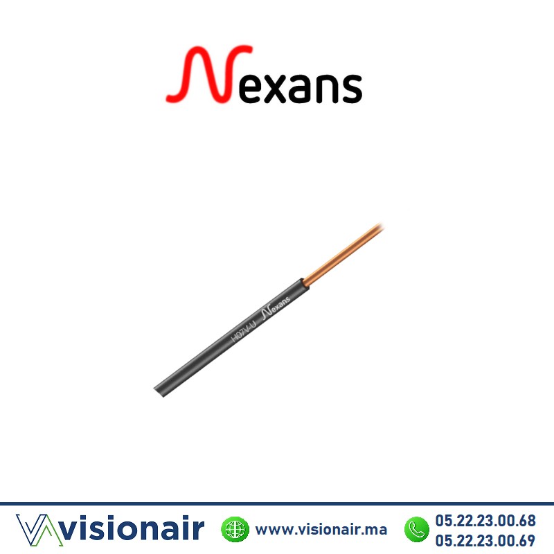 [NEXH07VU1_5N] Fil rigide NEXANS 1,5mm² Noir U500V (H07V-U/R)