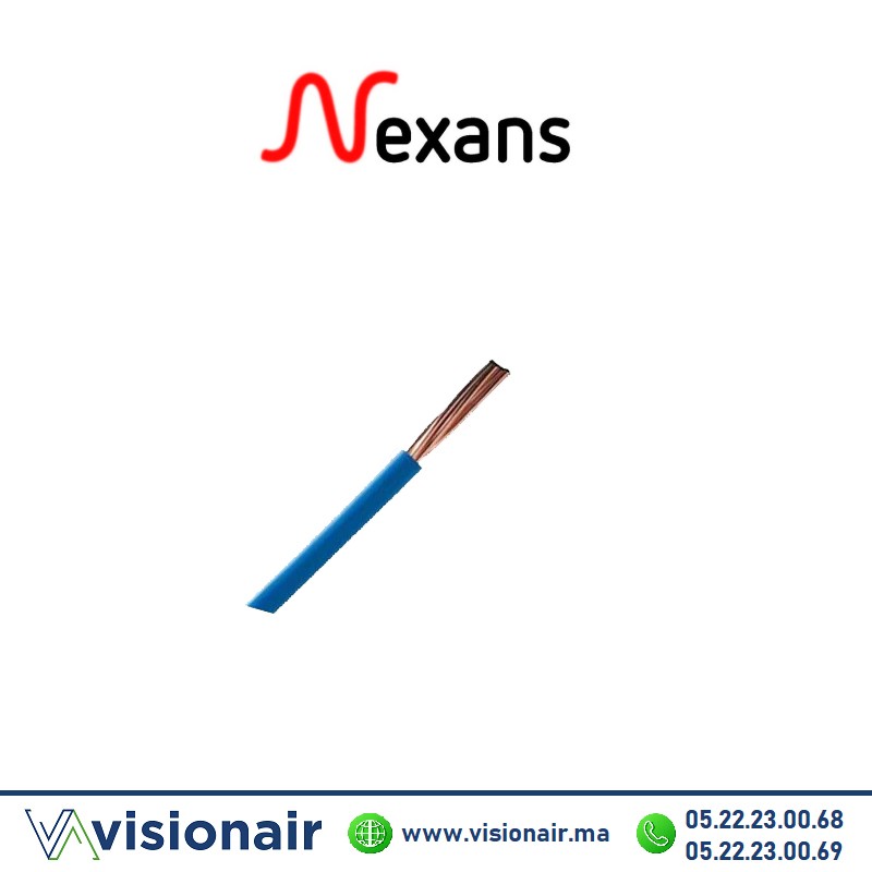 [NEXH07VU10B] Fil rigide NEXANS 10mm² Blue U500V (H07V-U/R)