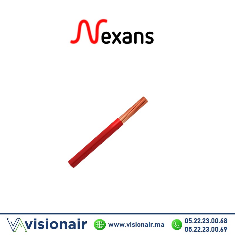 [NEXH07VU10R] Fil rigide NEXANS 10mm² Rouge U500V (H07V-U/R)