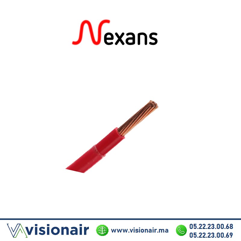[NEXH07VU16R] Fil rigide NEXANS 16mm² Rouge U500V (H07V-U/R)