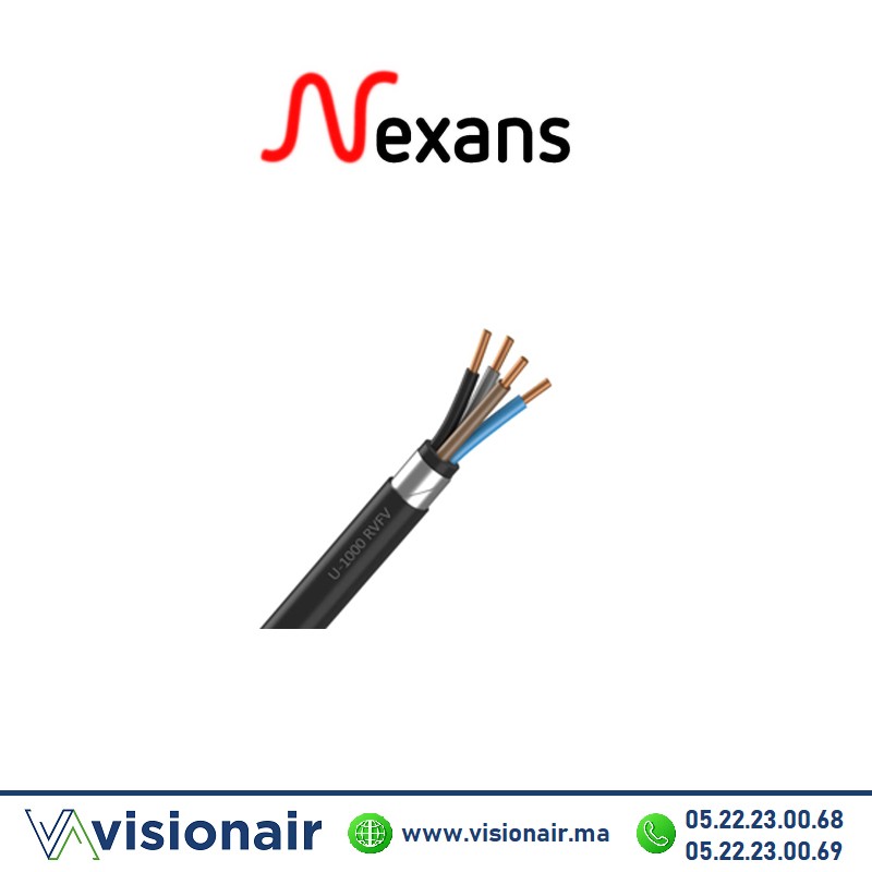 [NEXRVFV4x10] Câble armé RVFV cuivre NEXANS 4x10mm² U1000