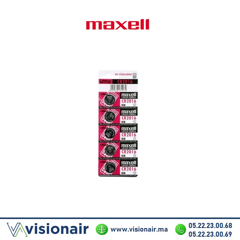 [MAXELLCR20165BL] Pile bouton MAXELL CR2016 3V 5BL lithium