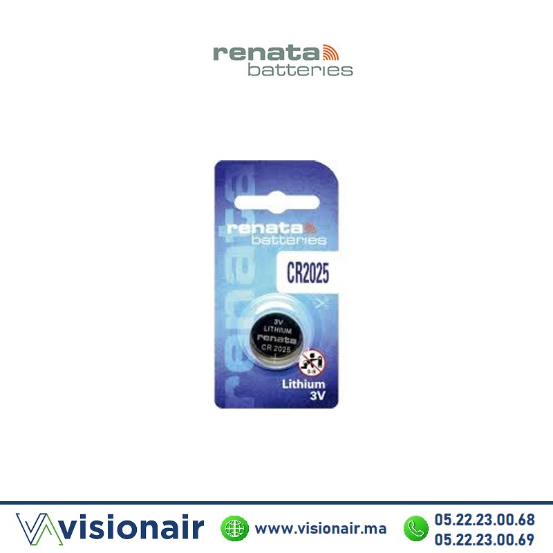 [RENATACR2025] Pile bouton RENATA CR2025 3V lithium