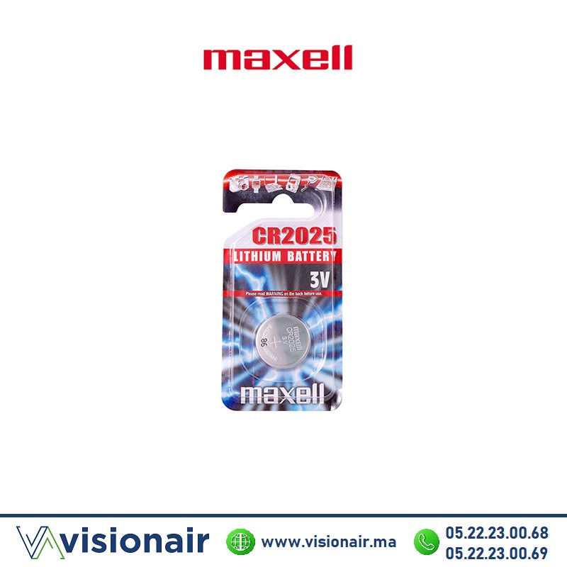 [MAXELLCR20161BL] Pile bouton MAXELL CR2025 3V 1BL lithium