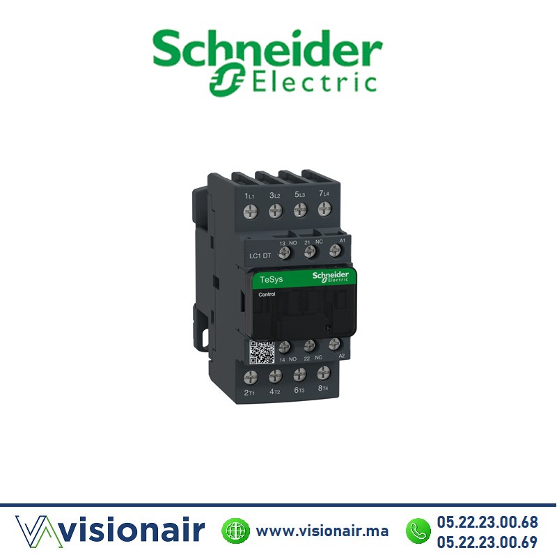 [LC1DT60AM7] Contacteur TESYS Schneider LC1D 4P AC1 440V 60A - Bobine 220Vca LC1DT60AM7