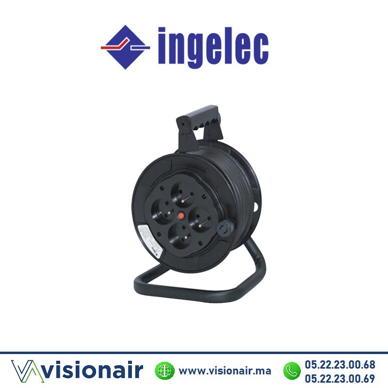 [ING1764/50N] Enrouleur professionnel INGELEC 4 prises 2P+T 50m