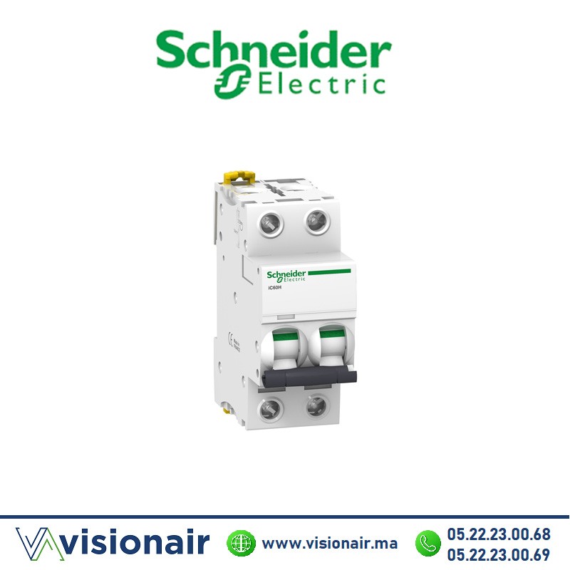 [A9F84206] Disjoncteur SCHNEIDER iC60H 2P 6A A9F84206