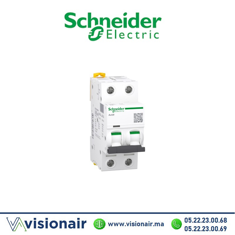 [A9F74210] Disjoncteur SCHNEIDER iC60 2P 10A A9F74210