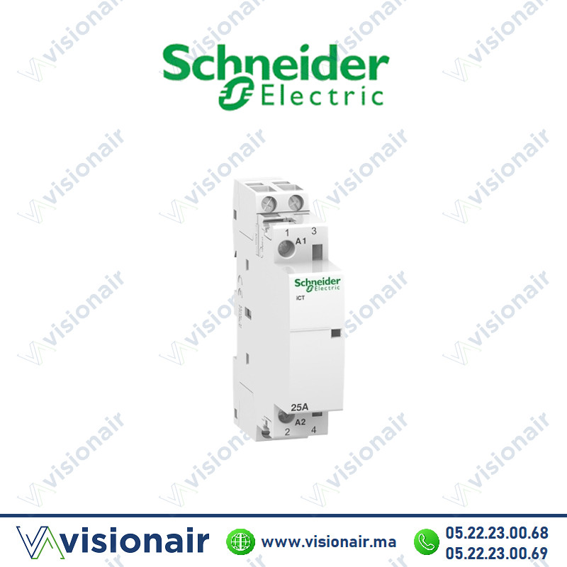 [A9C20732] Contacteur SCHNEIDER  iCT 25A 2NO 220V A9C20732