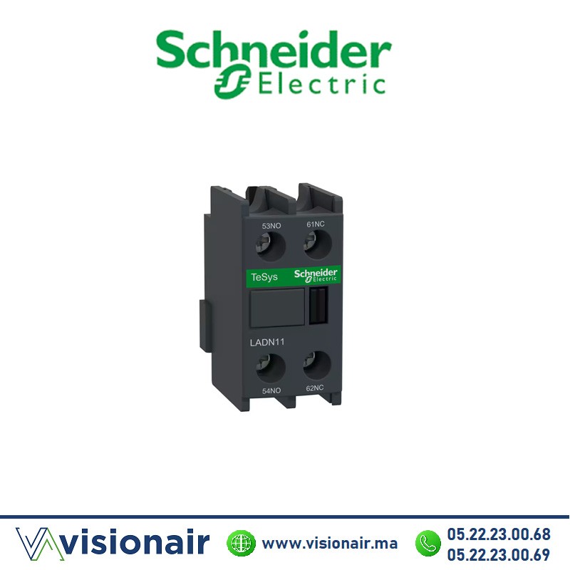 [LADN11] Contacts auxiliaire SCHNEIDER 1F+1O bornes vis-étriers LADN11