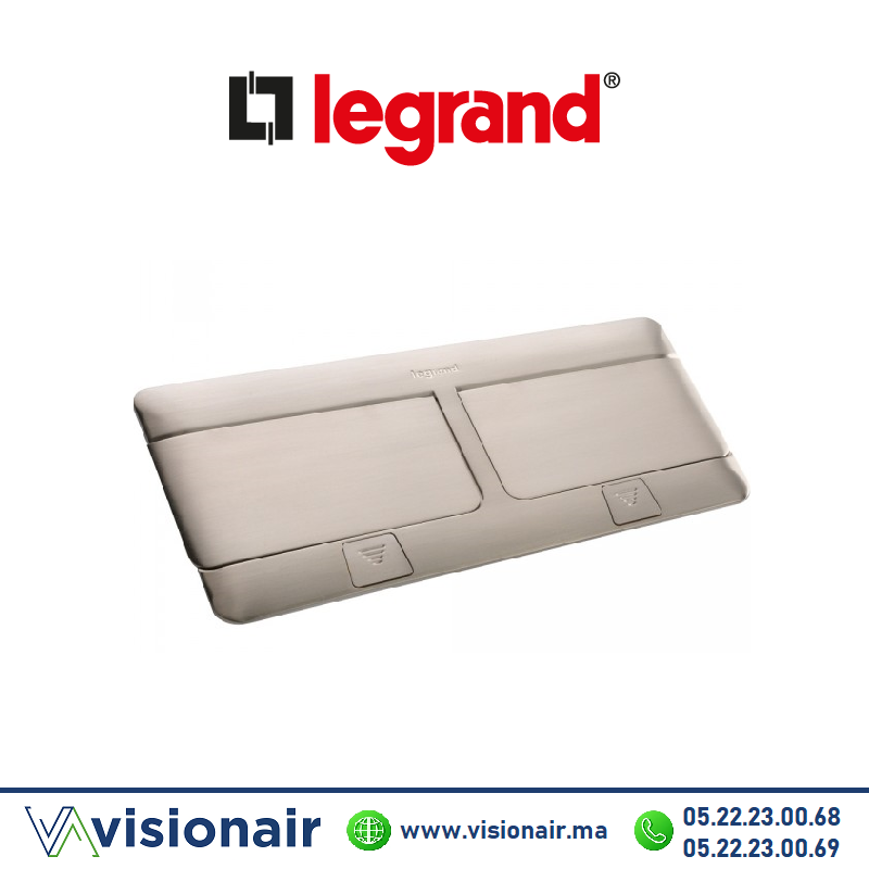 [LEG054023] POP UP Legrand 8 modules inox mate (vide) 054023