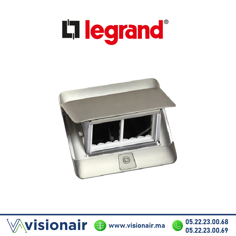 [LEG054021] POP UP Legrand 4 modules inox mate (vide) 054021