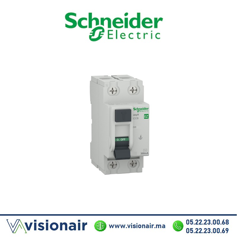 [EZ9R62263] Interrupteur différentiel SCHNEIDER RCCB 2P AC 300mA 63A EZ9R62263