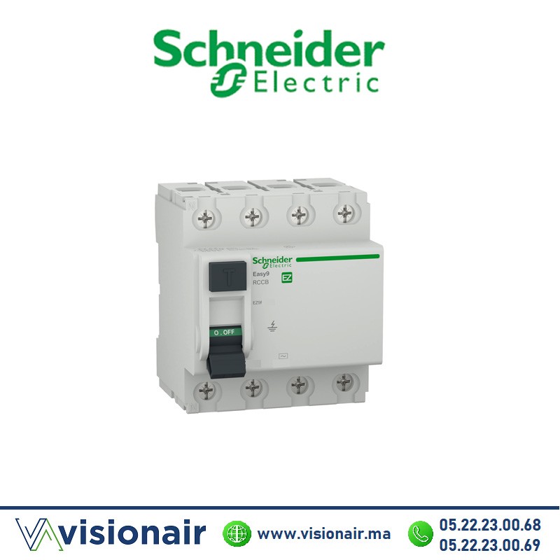 [EZ9R32463] Interrupteur différentiel SCHNEIDER 4P AC 30mA 63A EZ9R32463