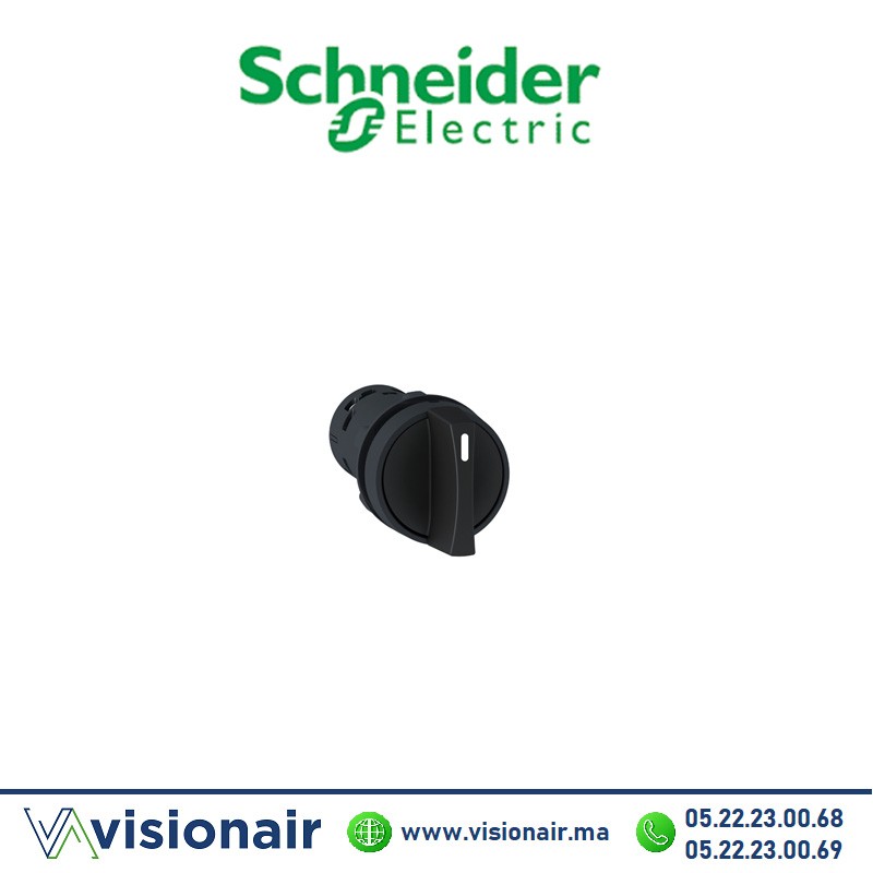 [XB7ND33] Bouton tournant Schneider noir à manette 3 position 2F XB7ND33