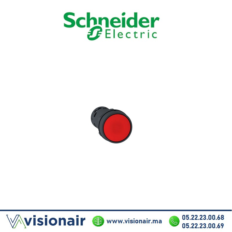 [XB7NA42] Bouton poussoir Schneider affleurant rouge XB7NA42