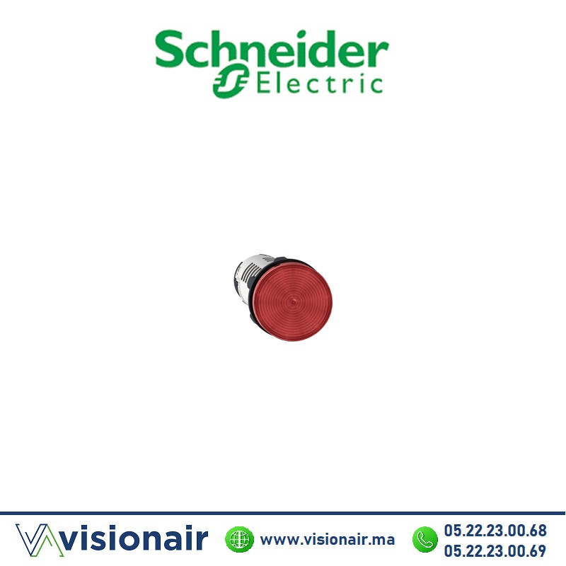 [XB7EV04MP] Voyant rond Schneider rouge LED intégrée 230V XB7EV04MP