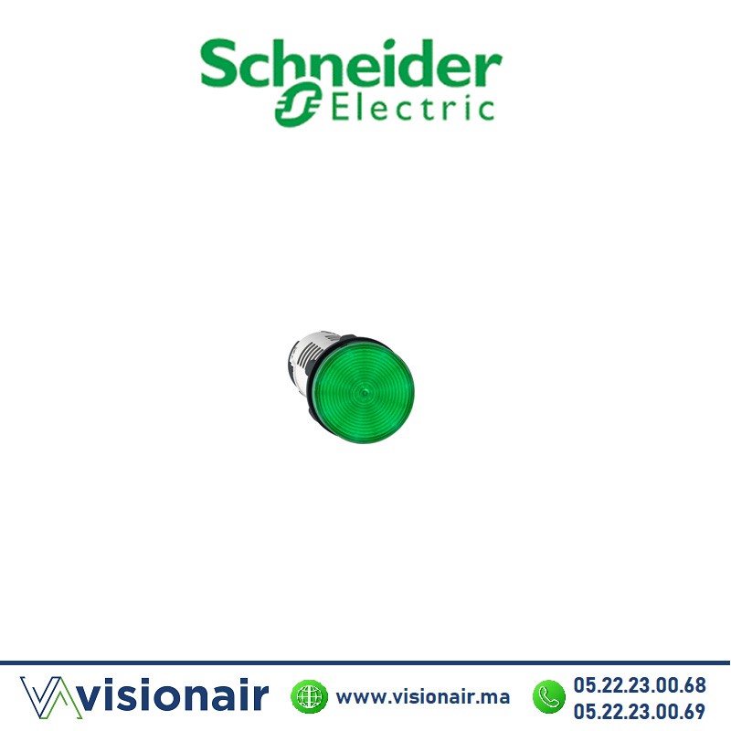 [XB7EV03MP] Voyant rond Schneider vert  LED intégrée  230V XB7EV03MP