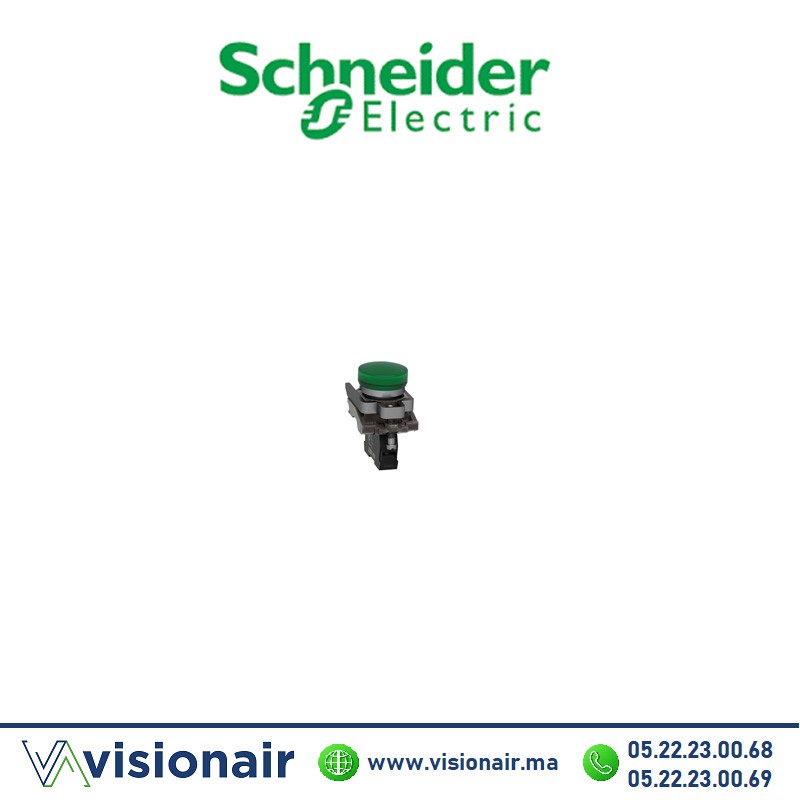 [XB4BVM3] Voyant rond Schneider vert  LED intégrée 240V XB4BVM3