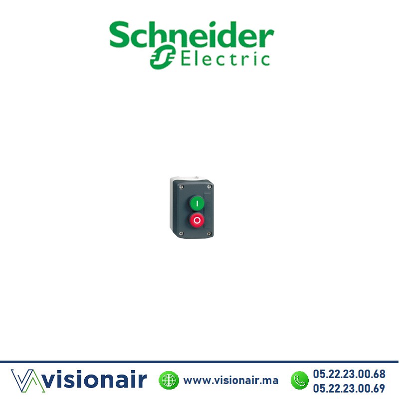 [XALD213] Boite 2 boutons  Schneider poussoirs  vert /rouge XALD213
