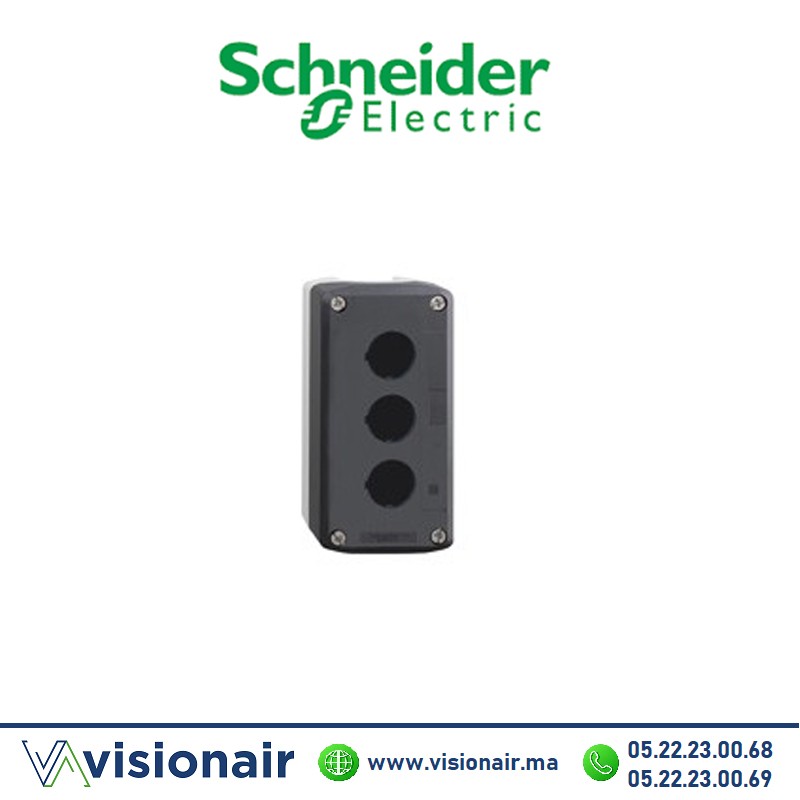 [XALD03] Boite 3 bouton Schneider couvercle gris foncé XALD03