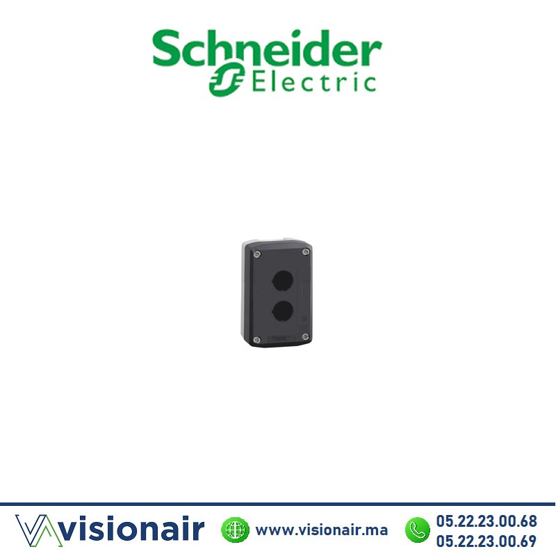 [XALD02] Boite 2 bouton Schneider couvercle gris foncé XALD02