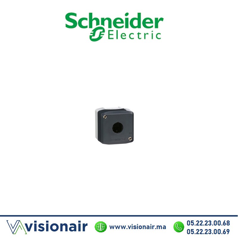 [XALD01] Boite 1 bouton Schneider couvercle gris foncé XALD01