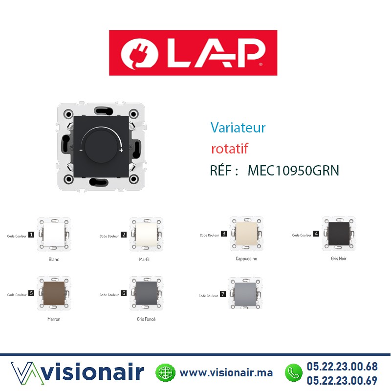 [10950GRN4] Variateur rotatif LAP MILLENIUM Gris noir 10950GRN4