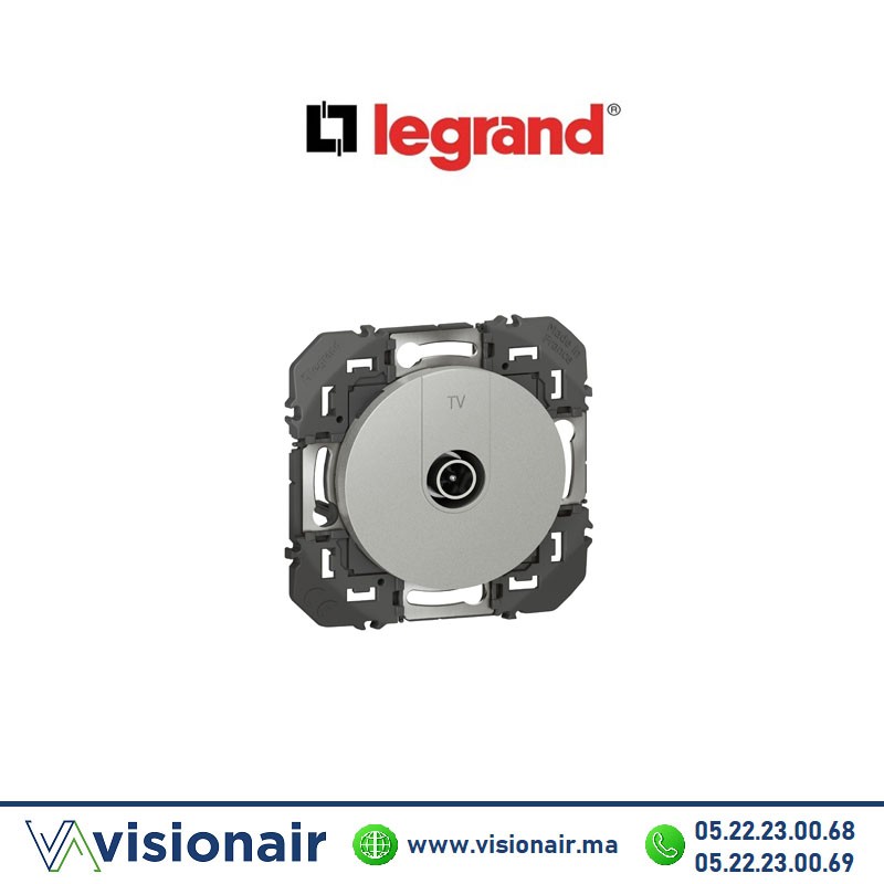 [600451] Prise TV MALE ETOILE BLINDEE LEGRAND Dooxie alu 600451