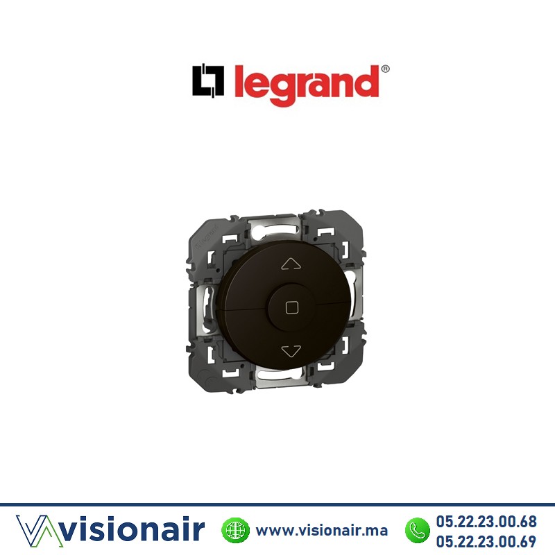 [LEG600222] Poussoir Legrand Dooxie volets roulants Noir mat 600222