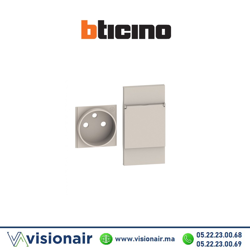 [BTKM55P] Enjoliveur prise FR 2M BTICINO Living Now Sable BTKM55P