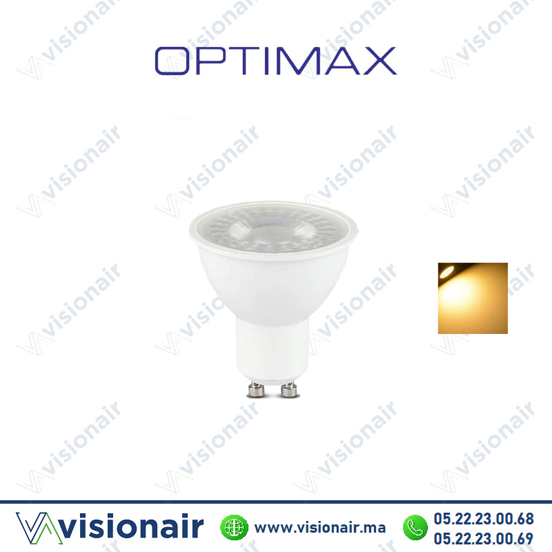[OPTLLSC8G10G] Lampe LED GU10 Optimax 8W Gold