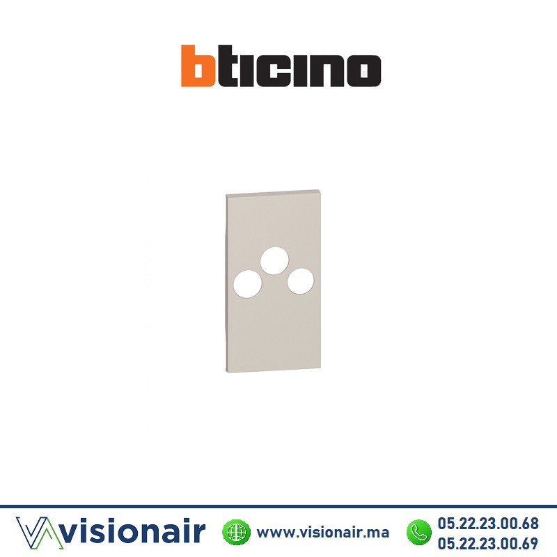 [BTKM26M2] Enjoliveur Prise TV-R-SAT 2M BTICINO Living Now Sable BTKM26M2