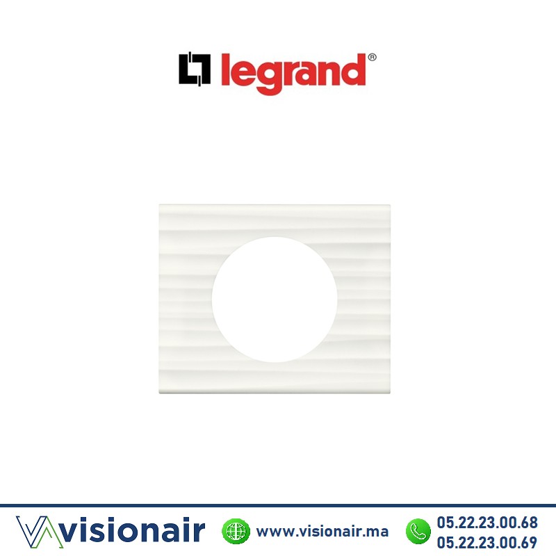 [069011] Plaque Matières Corian® Cannelé Legrand Céliane 1P 069011