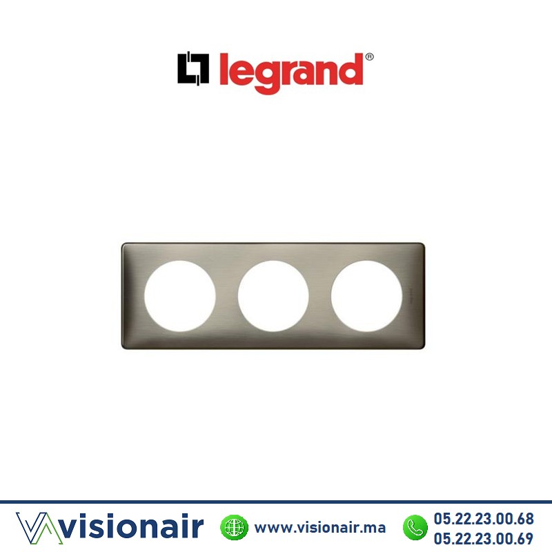 [068973] Plaque métal tungstène Legrand Céliane 3P 068973