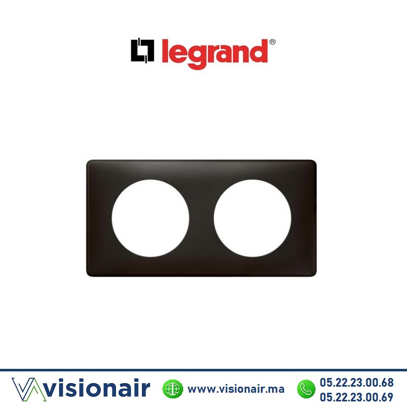 [068982] Plaque carbone Legrand Céliane 2P 068982