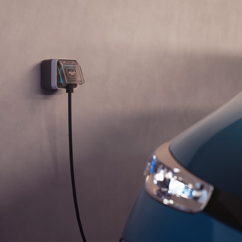 Prise de recharge pour véhicule électrique Hager Witty IP55 Gris Casablanca Maroc